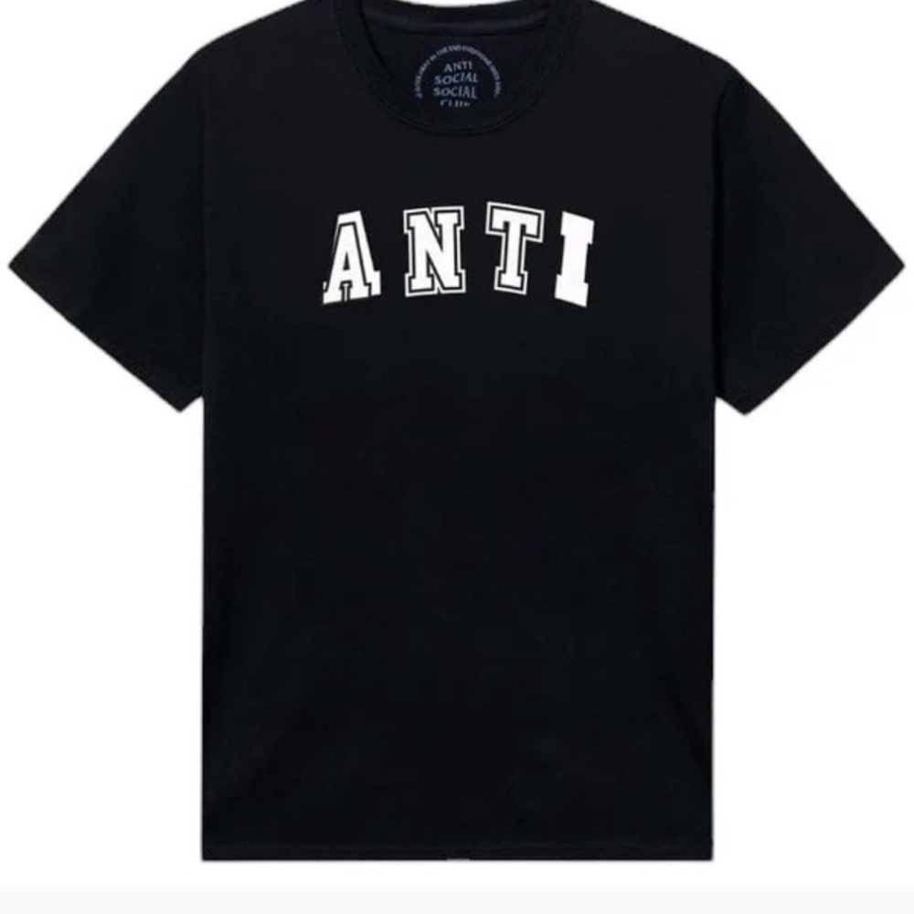 Anti Social Social Club Black Tee with White Print